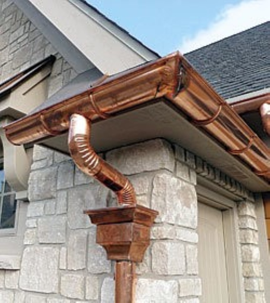 copper gutters resized Shore Home Builders Inc.